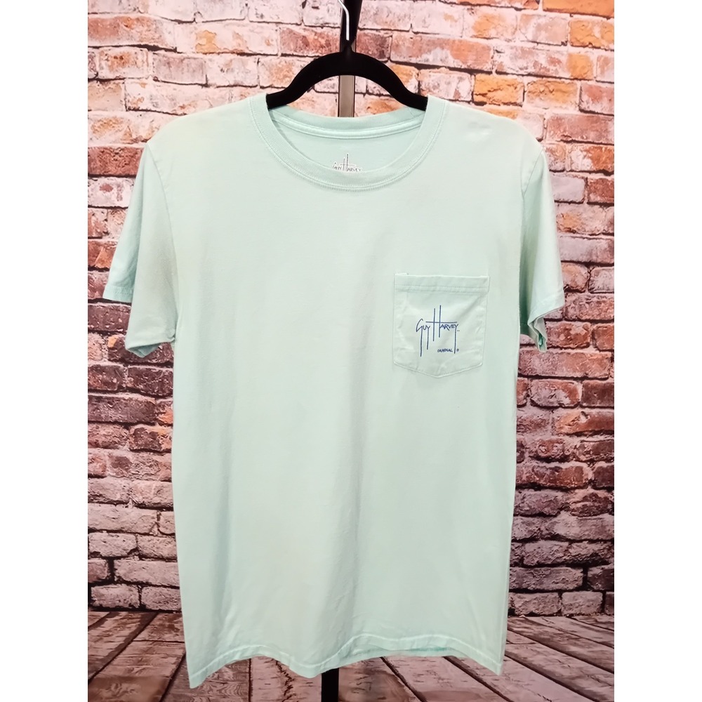 Guy Harvey Originals Small Teal T-Shirt 2016 Fishing‎ Coastal Beach